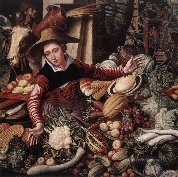 野菜の売り手 オランダの歴史画家ピーテル・アールセン Oil Paintings